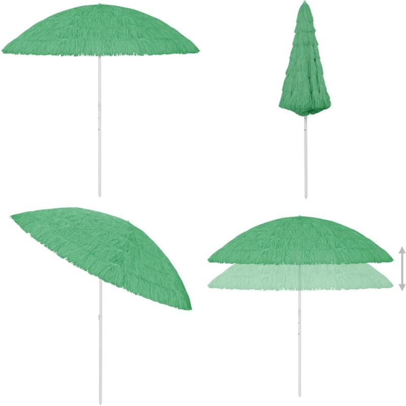 Vidaxl - Parasol de plage Hawaii Vert 300 cm - parasol de plage Hawaii - parasols de plage Hawaii - Home & Living - Vert