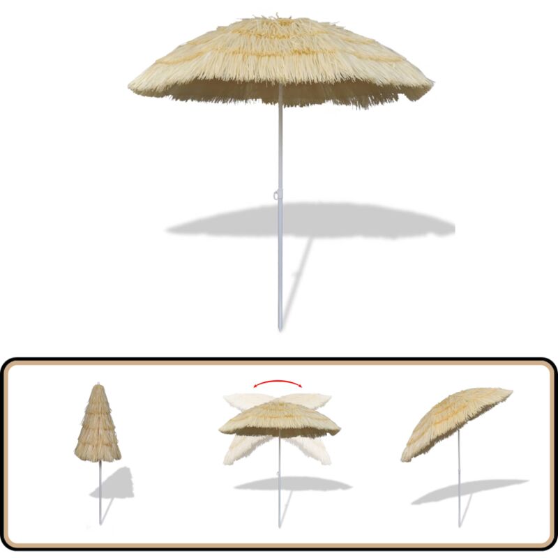 Parasol de plage inclinable style Hawaii - Parapluie De Plage - Parasol Inclinable - Parasol Hawaii - Parasol Extérieur - Parasol Jardin