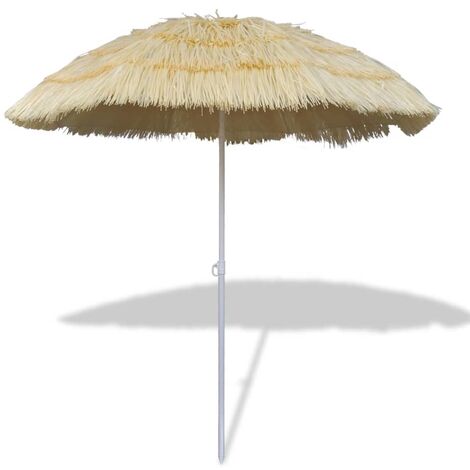 Parasol de plage inclinable style Hawaii vidaXL - Beige