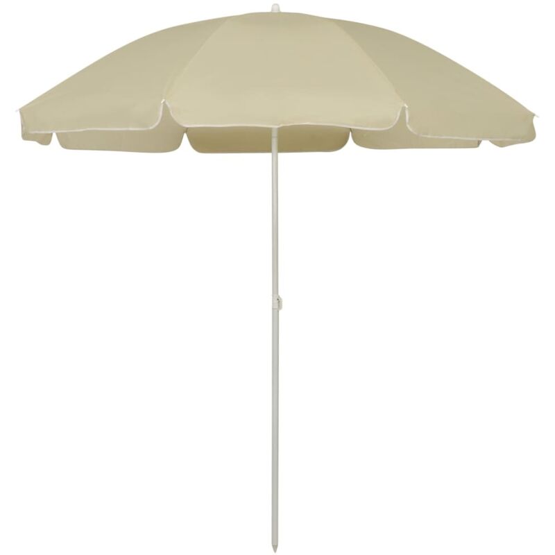 Parasol de plage jaune sable 240 cm - Vidaxl