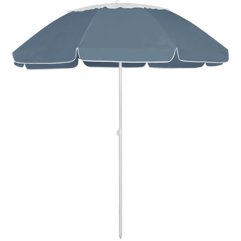 Parasol de plage bleu 300 cm - Vidaxl