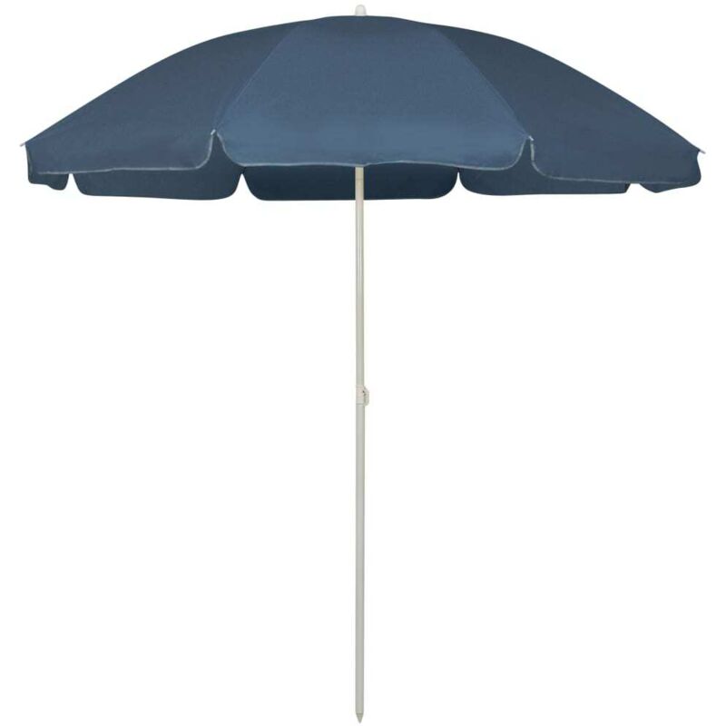 Parasol de plage bleu 240 cm - Vidaxl