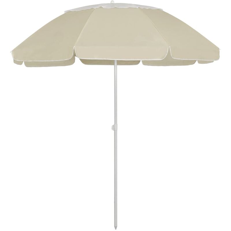 Parasol de plage Jaune sable 300 cm - Jaune - Vidaxl