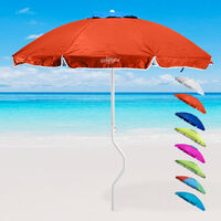 Parasol De Plage Léger Visser Protection Uv Girafacile 200 Cm Ermes