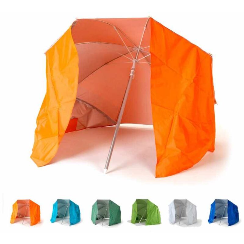 Parasol de plage pliable portable léger aluminium tente 160 cm Piuma | Orange