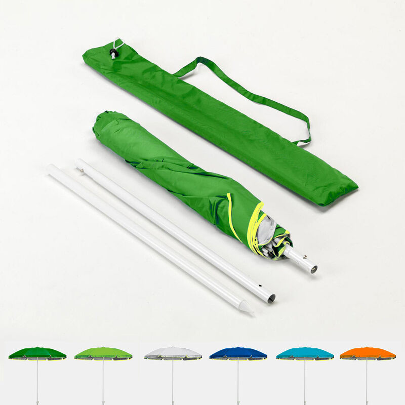Parasol de plage pliable portable leger voyage moto 180 cm Pocket | Vert foncé