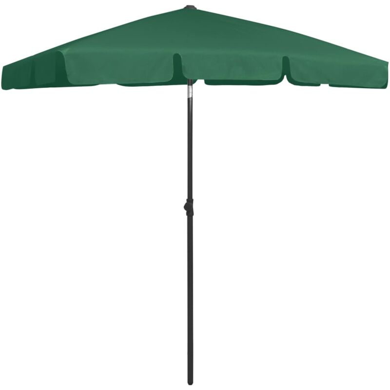 Inlife Parasol de plage Vert 180x120 cm