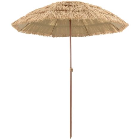 Parasol de playa Marrón Ø 160 x 196 cm Acero