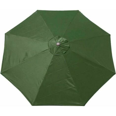 Parasol de rechange avec 8 baleines pour jardin, terrasse, cour, plage, piscine, marché (auvent uniquement), Vert