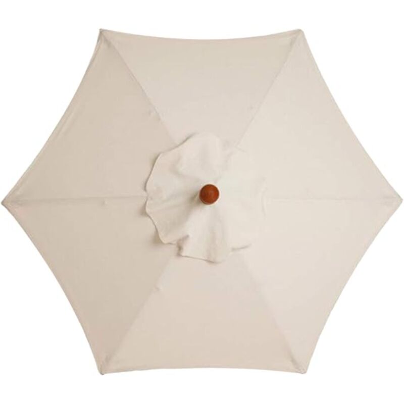 Parasol de remplacement pour terrasse de 3 m, 6 baleines, pour extérieur, table, marché, jardin, plage