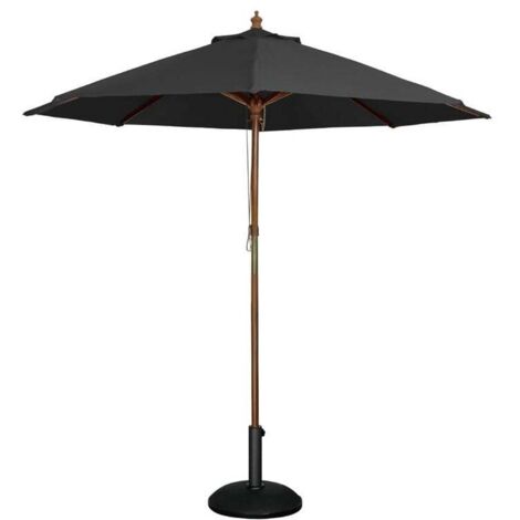 Parasol de terrasse à poulie noir professionnel de 3 m - Bolero