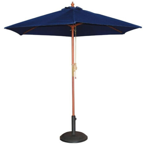 Parasol de Terrasse Professionnel - Ø2520 mm - Bleu Marine à Poulie - Bolero