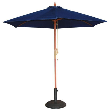 Parasol de Terrasse Professionnel Bleu Marine à Poulie de Ø3 m - Bolero