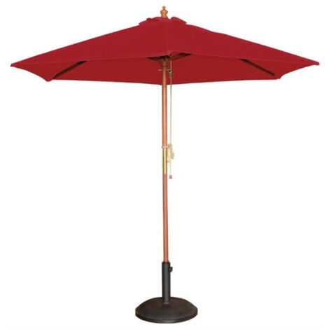 Parasol de Terrasse Rouge Professionnel à Poulie de 3 m - Bolero