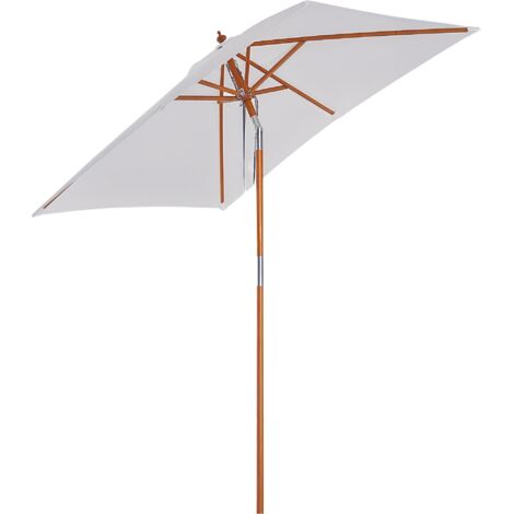 Parasol de Terraza Rectangular Inclinable 200x150x235 cm con Anti-UV Impermeable y Poste  Crema