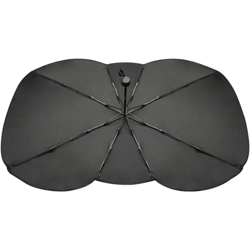 Parasol de voiture, tissu d'argent de titane avant d'isolation thermique et de protection solaire, 145 81cm