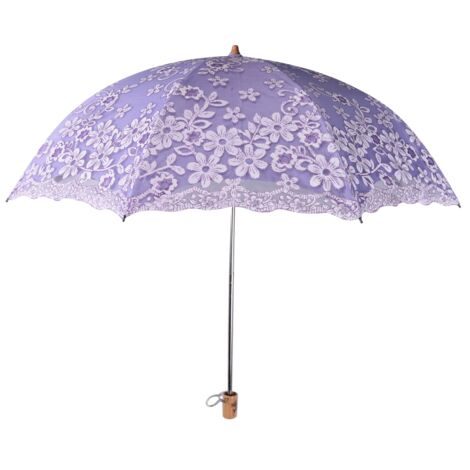 Parasol de Voyage Pliant Non-Uv Parasol Vintage Parapluie Imprimé Paillettes Design 2 Parapluie Pliant pour Femmes Cadeaux Violet