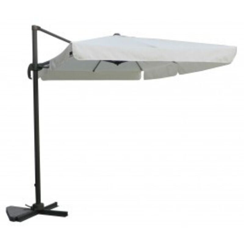 Parasol de'centralise' Smeralda 2x3 mt avec structure en acier et aluminium et plateau en polyester pour jardin exte'rieur