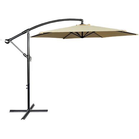 Parasol decentrato crema Ø 3m - WERKA PRO