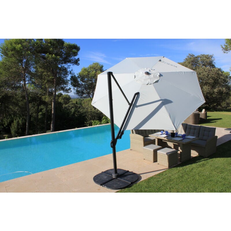 Parasol Decentre Roxane Gris Perle