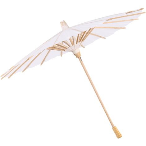 Parasol Décoratif Blanc en Papier 30cm pour Décoration Scolaire et Accessoire Photo