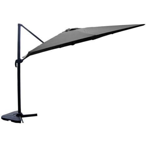Parasol déporté 3x4m Gris CESARE