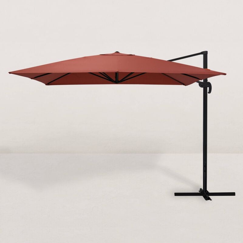 Parasol déporté carré Juan 300x400 cm