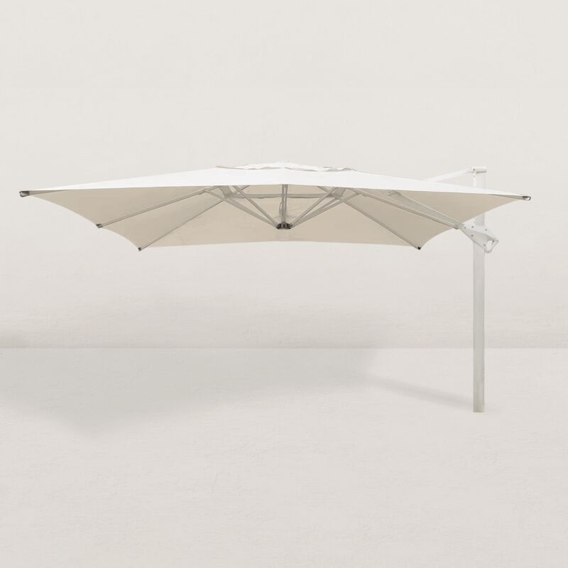 Parasol déporté carré Julio tissu ivoire 300x400 cm