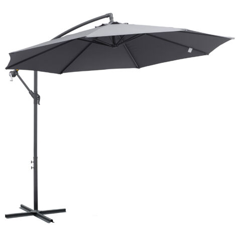 Parasol déporté octogonal YOLANDA gris