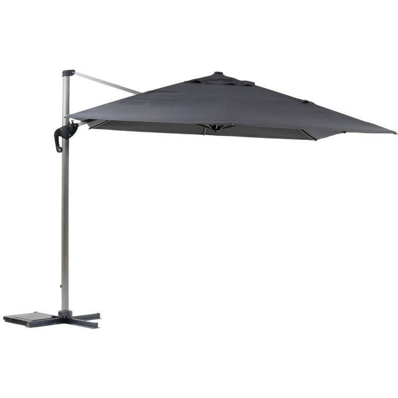 Hesperide - Parasol déporté rectangulaire Équador Ardoise 4 x 3m en aluminium et polyester - Hespéride