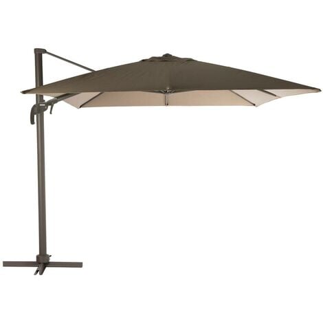 HESPERIDE Parasol déporté rectangulaire inclinable Elea ardoise 4x3m en aluminium - Hespéride