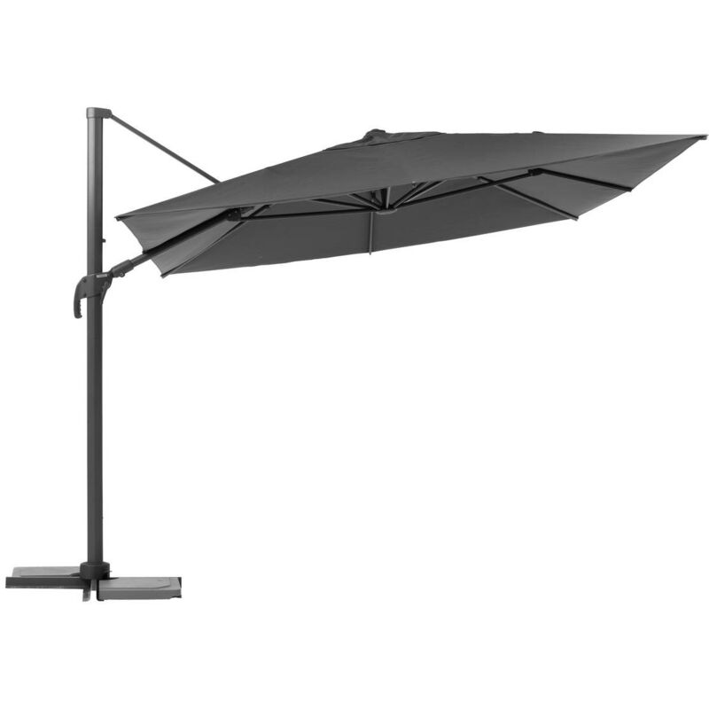 Hesperide - Parasol décentré Melhia 4x3 m oléfine anthracite Hespéride