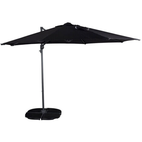 Parasol Déporté Rotatif "Leeds" 294cm Noir