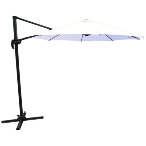 Parasol Déporté Rotatif "Leeds" 300cm Blanc