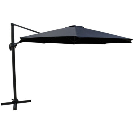Parasol Déporté Rotatif "Leeds" 345cm Noir
