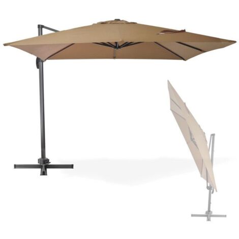 Parasol déporté Verona - 3 x 3 m - Kaki