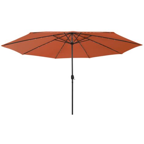 Parasol d'Extérieur avec LED et Mât en Métal 400 cm Jardin Multicolore vidaXL