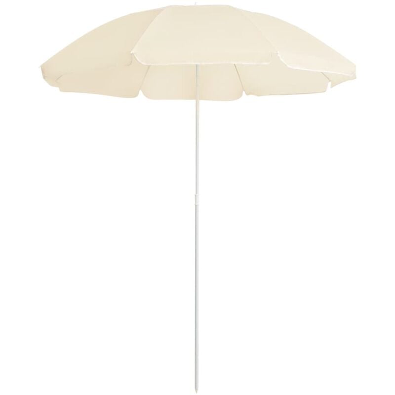 Vidaxl - Parasol de jardin avec mât en acier sable 180 cm
