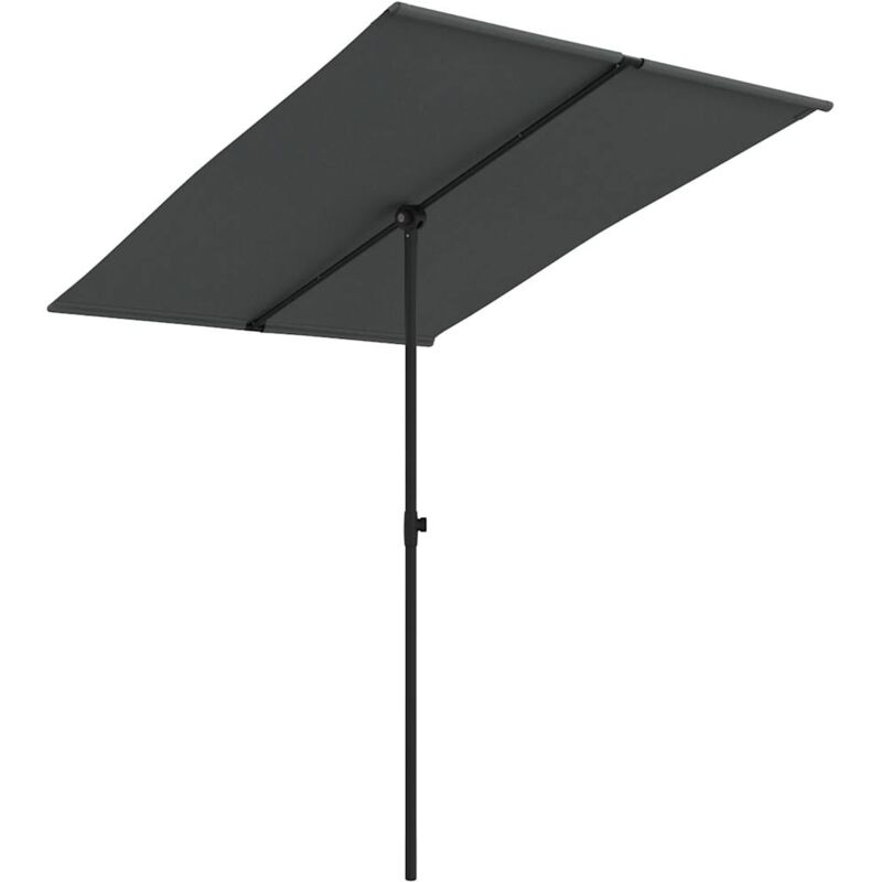 Parasol de jardin avec mât en aluminium 2x1,5 m Anthracite - Vidaxl