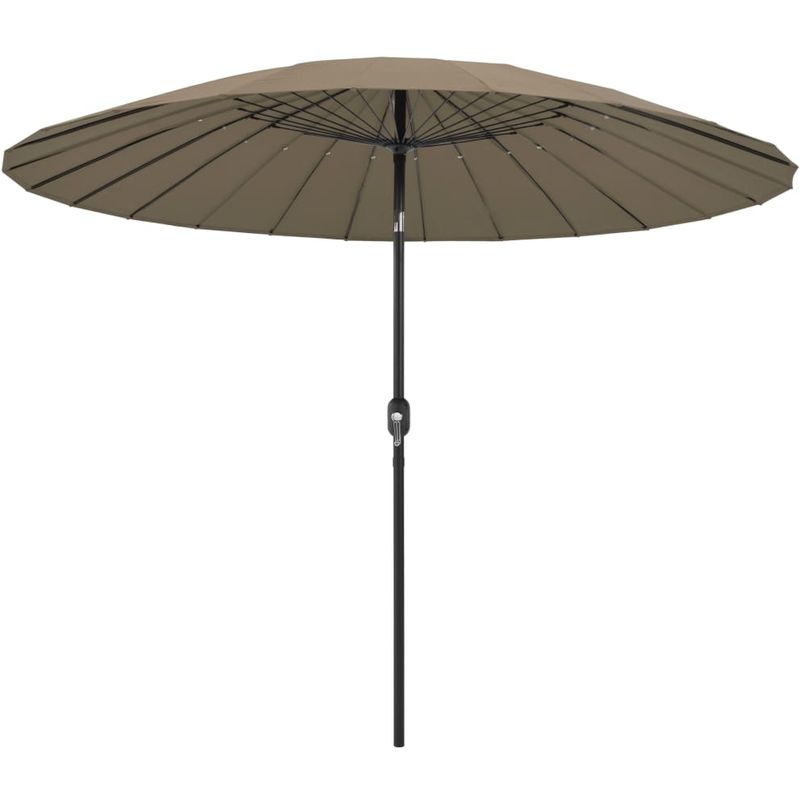Parasol d'exterieur avec mat en aluminium 270 cm Taupe