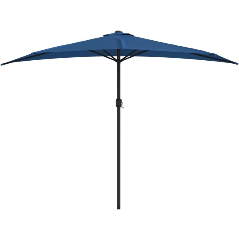Parasol de balcon avec mât en aluminium Bleu 300x155x223cm Demi