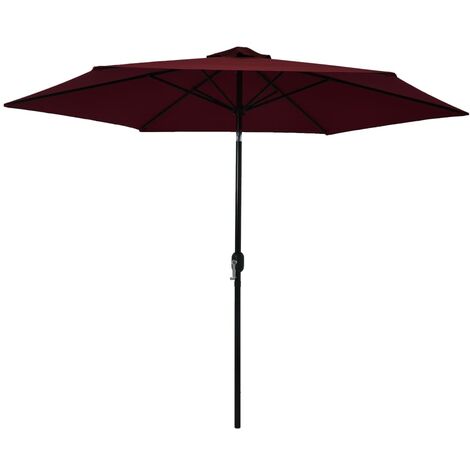 Parasol d'extérieur avec mât métallique Bordeaux 300cm