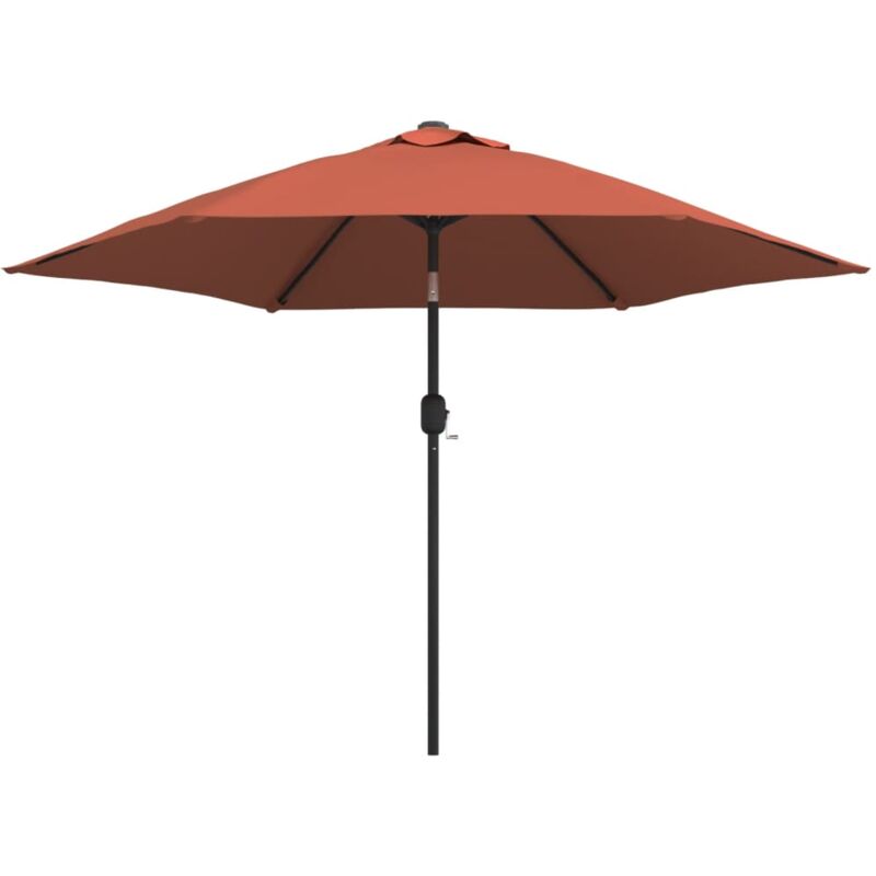 Helloshop26 - Parasol d'extérieur avec mât métallique terre cuite 300 cm