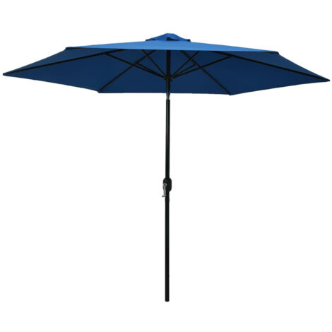 Parasol d'extérieur avec poteau en métal 300 cm Azuré