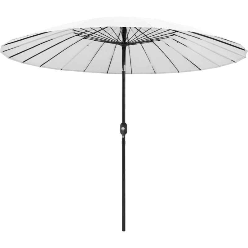 Asupermall - Parasol d'exterieur et mat avec aluminium 270 cm Blanc sable