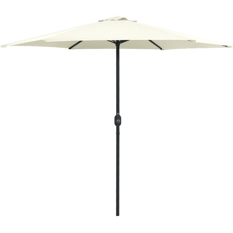 Vidaxl - Parasol d'extérieur et mât en aluminium 270x246 cm Blanc sable