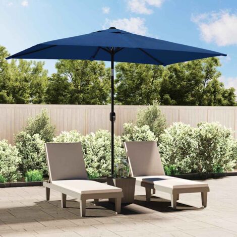 Parasol d'extérieur-Parasol de jardin avec poteau en métal 300x200 cm Azuré 836274