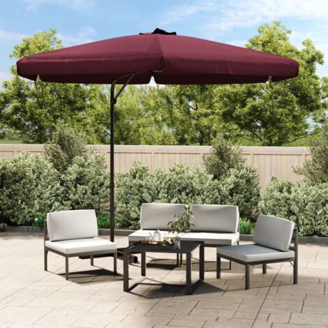 Parasol d'extérieur - Parasol de Jardin Parasol de balcon avec mât en acier 300 cm Rouge bordeaux BV496354 - BonneVie
