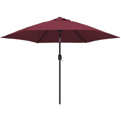Parasol d'extérieur - Parasol de Jardin Parasol de balcon avec mât métallique Bordeaux 300 cm BV709009 - BonneVie