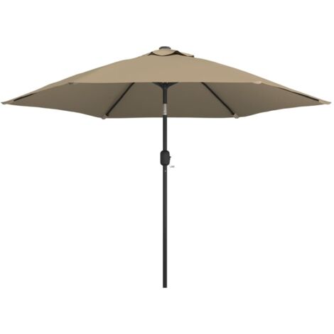 Parasol d'extérieur - Parasol de Jardin Parasol de balcon avec poteau en métal 300 cm Taupe BV230935 - BonneVie